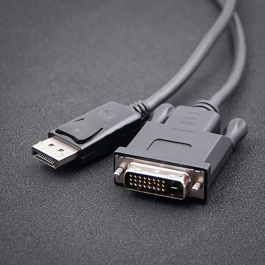 Qoltec Кабел DVI-D мъжки - DisplayPort мъжки 1.8м Черен (50364)