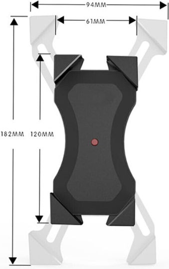 Roza As-50496 Αντικραδασμική Universal Βάση Κινητού Μηχανής & Ποδηλάτου Usb Φόρτιση 360°