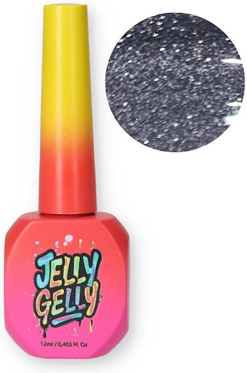 Jelly Gelly Полутрайно Лак За Нокти Сив Флаш 12мл