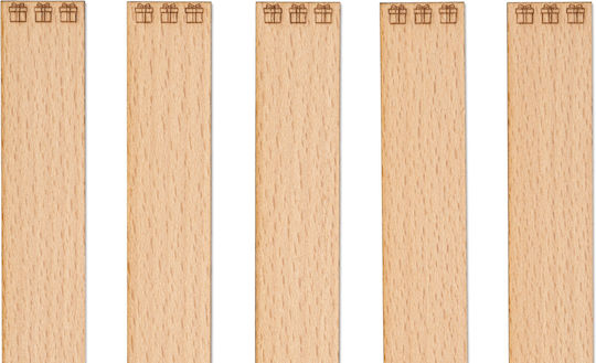 Wooden Wicks Engraving Gifts 100x20x1 Mm 5 Pieces