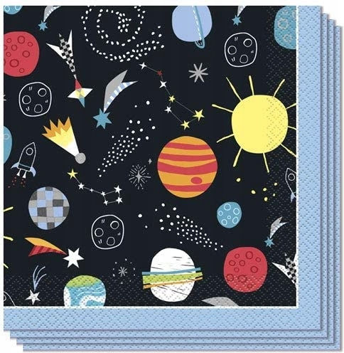 Cosmos Planeten Party-Servietten 33x33cm 16 Stücke