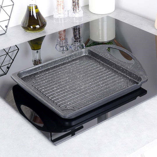 Orion Placă de Copt Antiaderentă cu Suprafață Ceramică Striată 34cm x 26.5cm