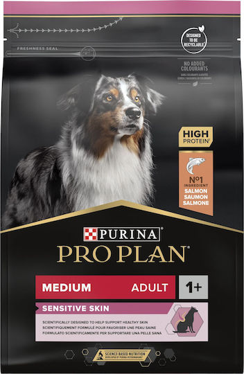 Pro Plan Sensitive Skin 14kg Hrană Uscată pentru Câini Adulţi de Rase Medii cu Somon