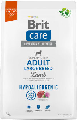 Brit Care Adult Large Breed 3kg Hrană Uscată fără Cereale pentru Câini Adulţi de Rase Mari cu Miel și Orez