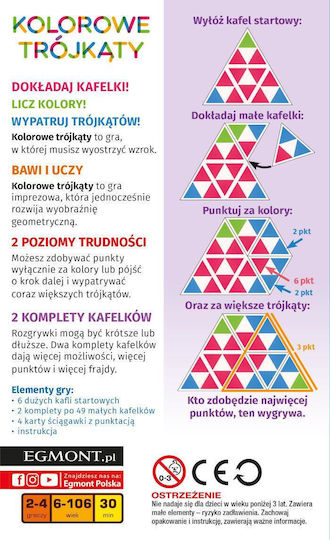 Board Game Colorful Triangles for 2-4 Players 6+ Years Old (PL) Egmont