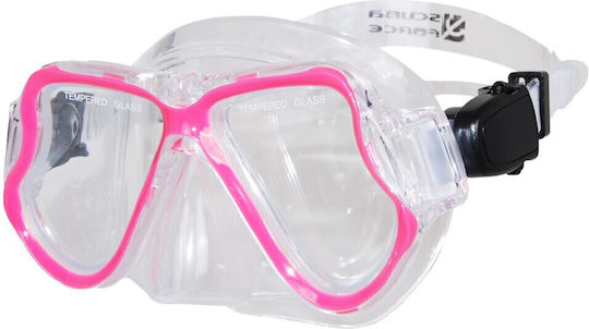 Scuba Force Μάσκα Θαλάσσης Σιλικόνης Παιδική Ροζ