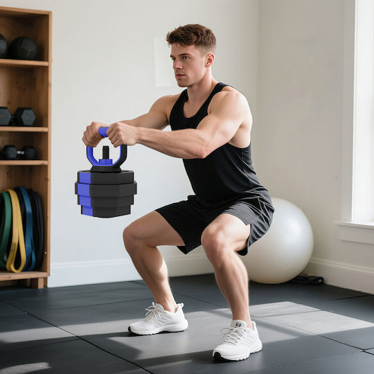 Sportnow Αλτήρες Σετ με Μπάρα Συνολικού Βάρους 25kg Ρυθμιζόμενοι με Βάση