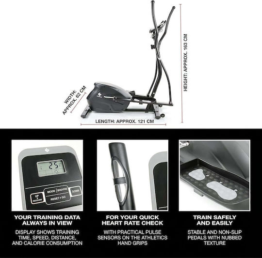 Fitengine Μαγνητικό Ελλειπτικό Μηχάνημα με Δίσκο 10kg για Χρήστη έως 150kg