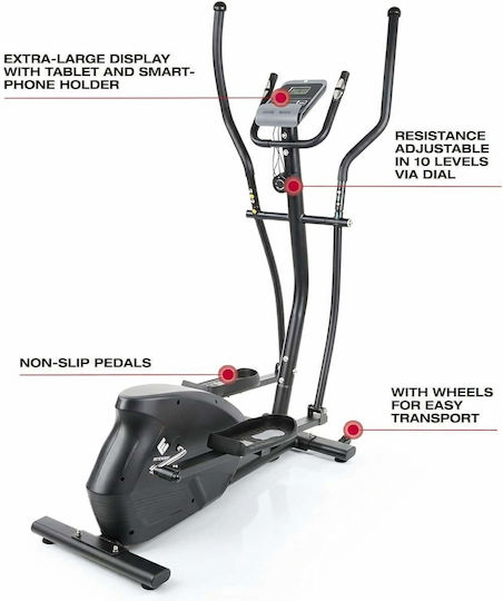 Fitengine Μαγνητικό Ελλειπτικό Μηχάνημα με Δίσκο 10kg για Χρήστη έως 150kg