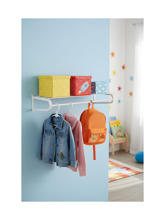 SteweHome Metal Wall Hanger White 103x20x20cm