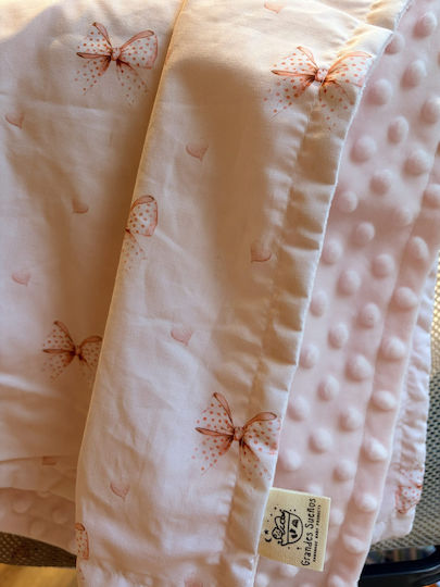 Grandes Suenos Babydecke Wickeltücher für Kinderzimmer Baumwolle Rosa 75x100cm