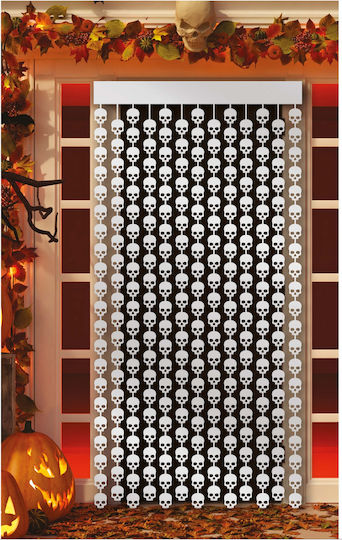 Skull Curtain Halloween Photo Backdrop 1x2m