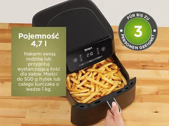 Ninja Foodi Friteuză cu aer cu Wi-Fi 4.7lt Negru
