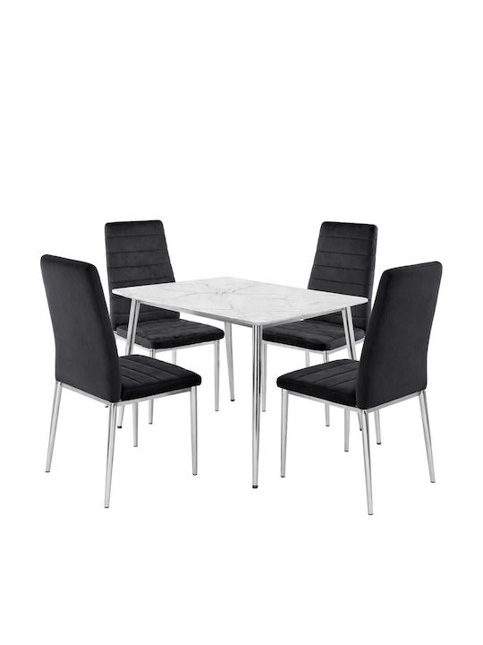 Masa Bucătărie Jetta-oslo cu 4 Scaune 120x70cm EM966,S7