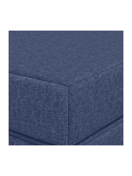Πολυμορφικό Πουφ Κρεβάτι Μπλε 140x67x45cm