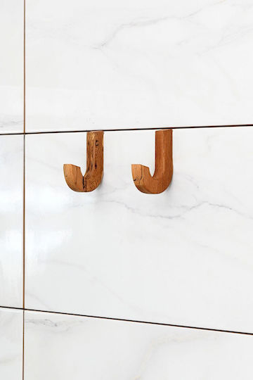 SteweHome Double Bathroom Hook with Sticker Silver