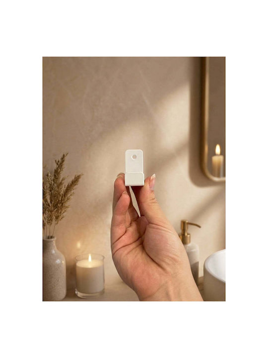 SteweHome Double Bathroom Hook with Sticker White