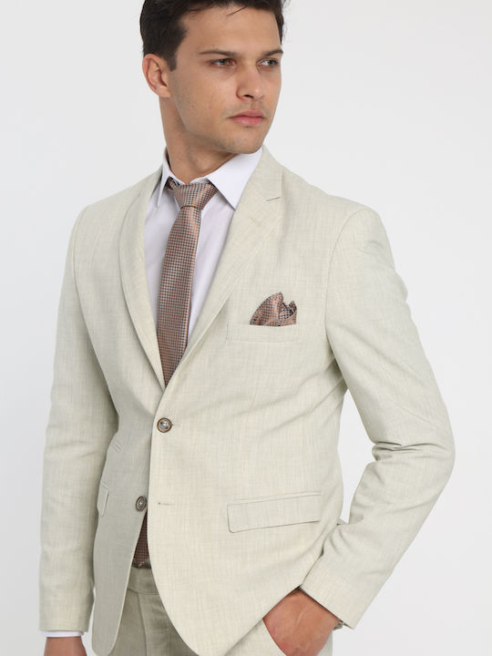Men's Suit with Slim Fit Beige 1-302-140-2284-BE