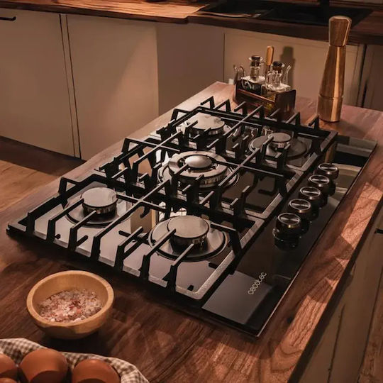 Cecotec Bolero Squad Gn 5200F Plită pe Gaz Autonomă 75x51cm Sticlă Neagră