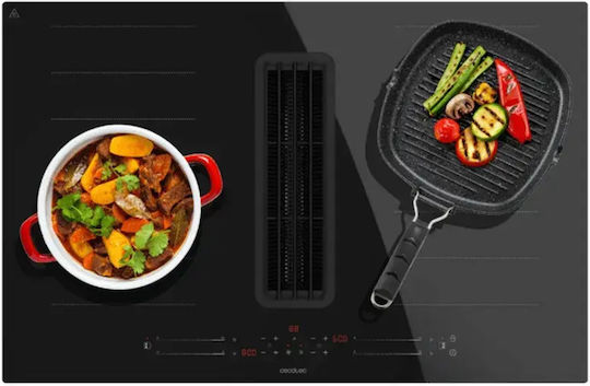 Cecotec Plită cu Inducție Autonomă cu Hotă și Funcție de Blocare 79.8x51.8 cm Sticlă Neagră