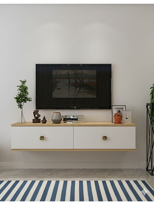 Έπιπλο Τηλεόρασης Συνθετικό Ξύλο Μ120xΠ30xΥ26cm