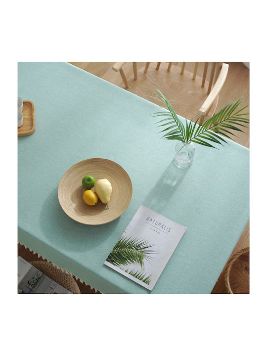 FRIPIA Linen Turquoise Tablecloth 140x250cm
