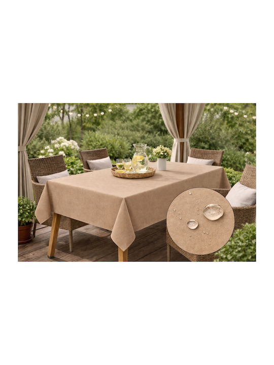 Now Art Τραπεζομάντηλο Αλέκιαστο Beige 155x180εκ.