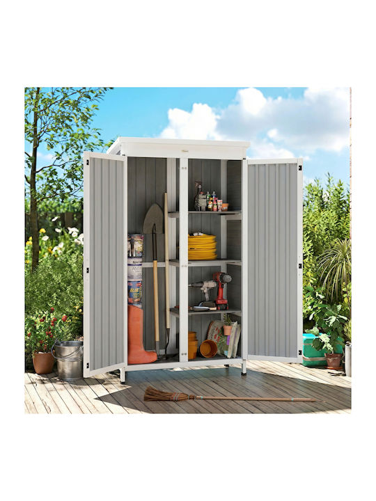 Doppelflügeliger Hölzener Außenschrank 94x43x166cm