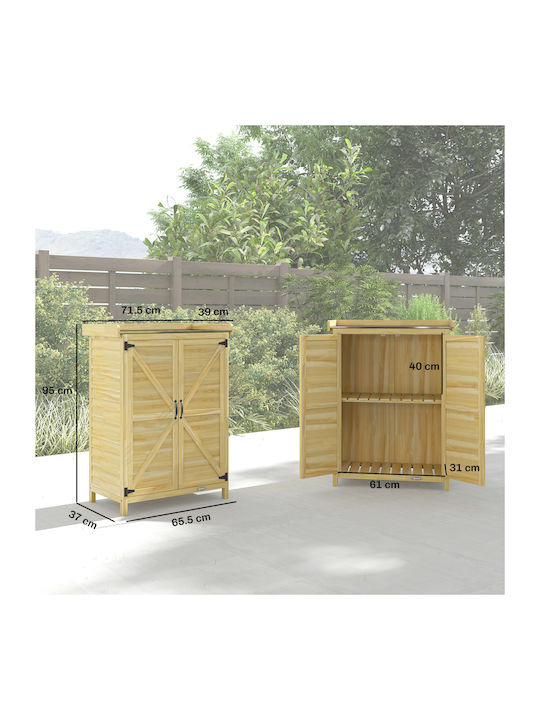 Δίφυλλη Ντουλάπα Ξύλινη 71.5x39x95εκ.