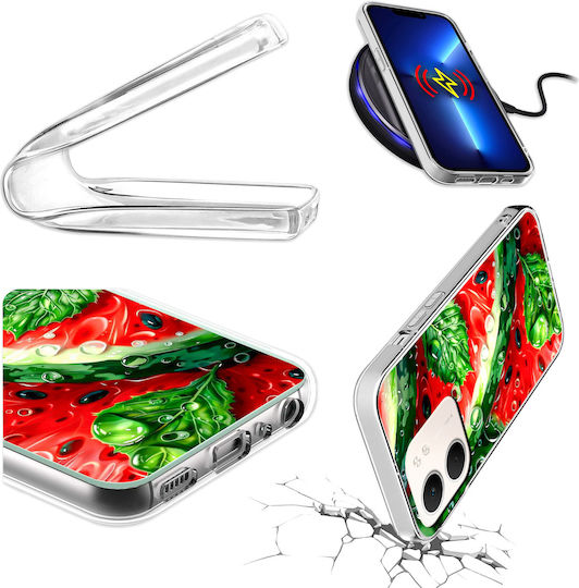 Husă Oppo A5x Foto Spate Pepene Verde + Sticlă 9h