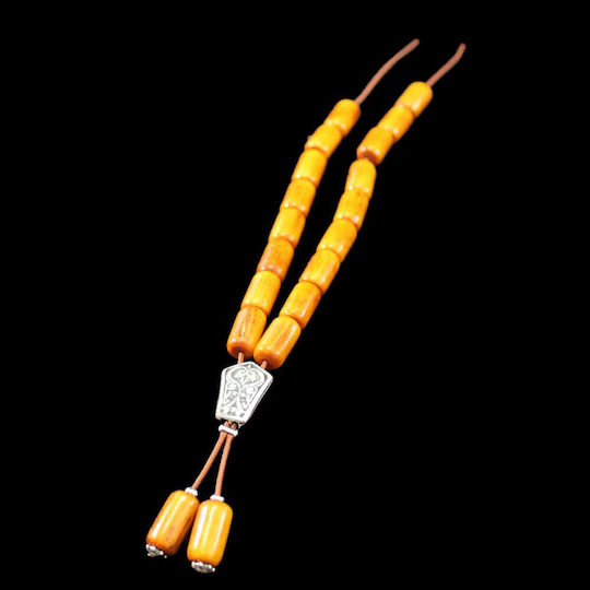 Worry Beads with 19 Beads from Camel Bone Length 27cm Brown