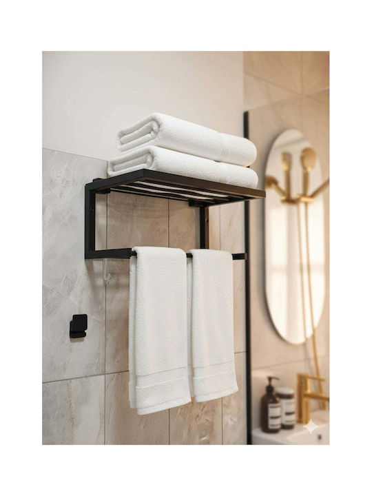 SteweHome Метална Етажерка За Баня 45x27x20см Черна