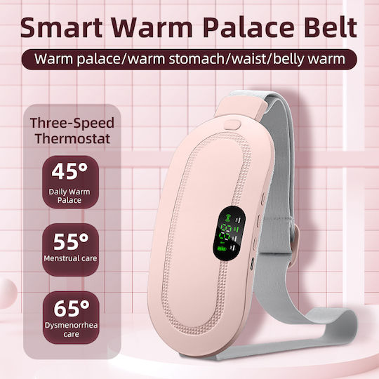 Kimriber Massage Belt for Waist and Body with Vibration and Heating Function White