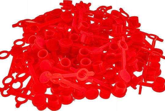 Falon-tech Red Grease Nipple Covers 100 Pcs 6 Mm Grease Nipples