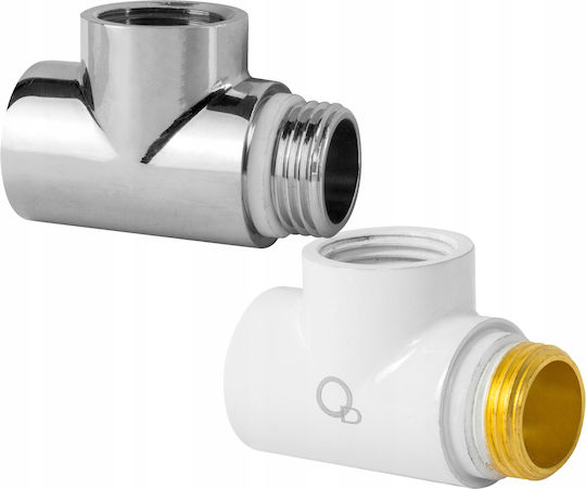 Chrome Radiator Tee 1/2 Inch Heater