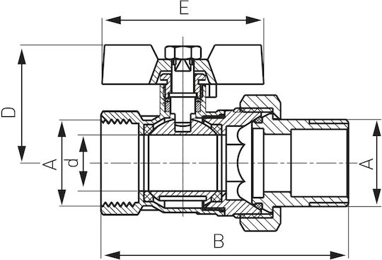 1" Standard Ball Valve Union