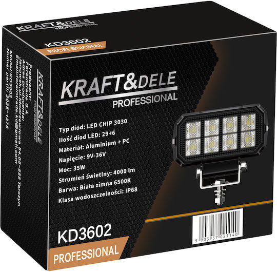 Kraft & Dele LED Фенер Семинар IP68 с Яркост До 4000 Лумени