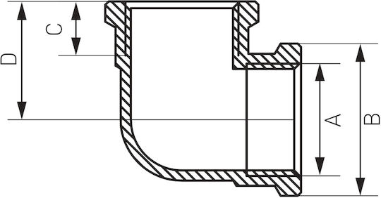 Brass Elbow 3-4" Chromed