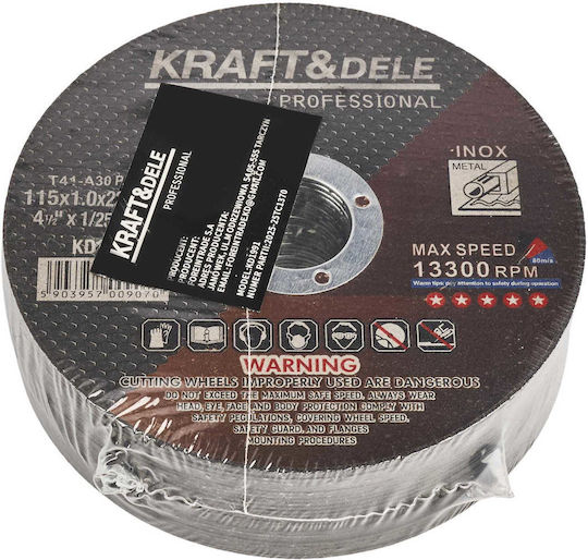 Kraft & Dele Disc de Tăiere pentru Metal 115mm 25 Bucăți