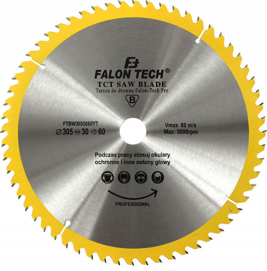 Falon-Tech Pro Schleifscheiben Holz mit 60 Klingen 305mm