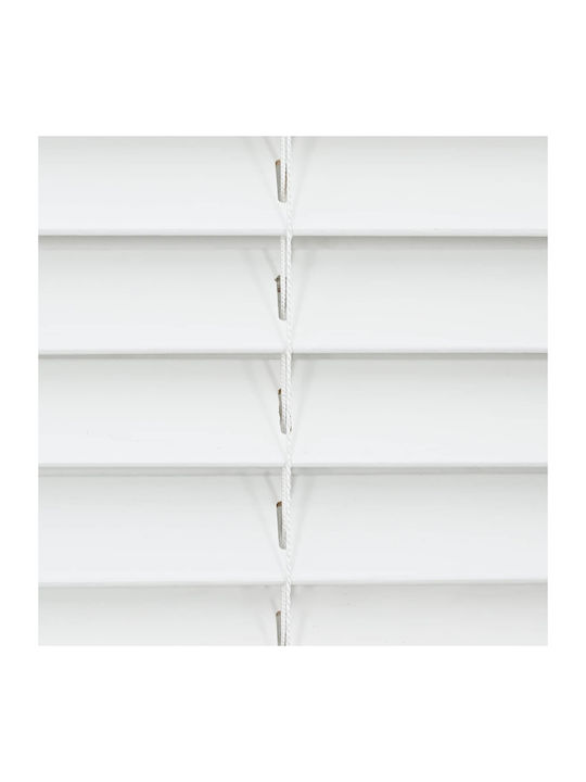 vidaXL Wooden Blind in White Colour W50xH130cm