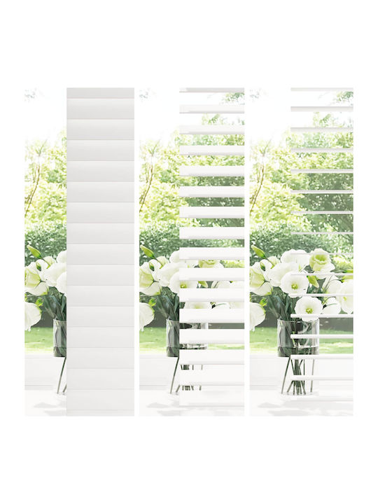vidaXL Wooden Blind in White Colour W50xH130cm