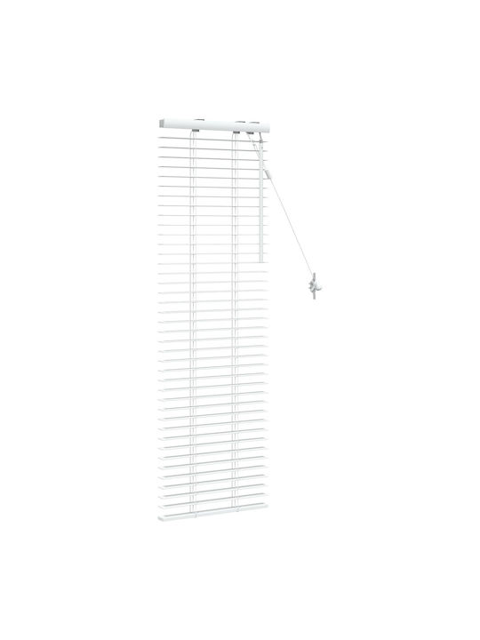 vidaXL Wooden Blind in White Colour W50xH130cm