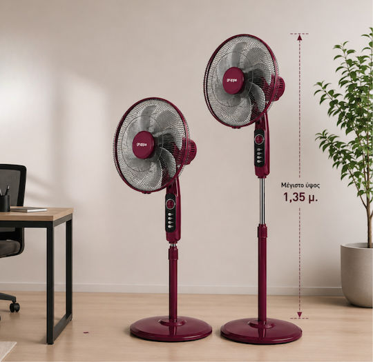 Gruppe FS-40-827 Pedestal Fan 45W Fan Diameter 40cm Purple