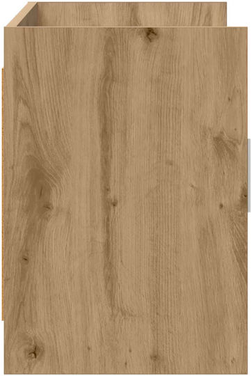 TV Stand Metal & Oak Wood L102xW33xH47cm