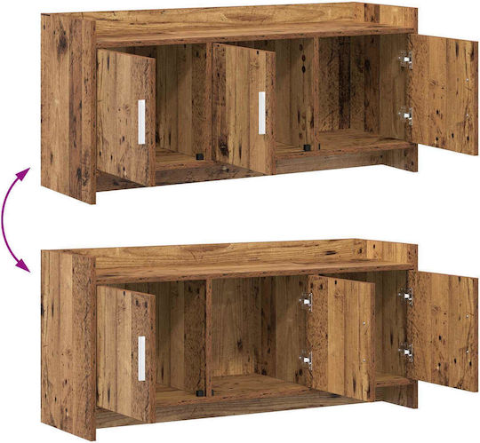 TV-Ständer Aus Altem Holz M102xT33xH47cm