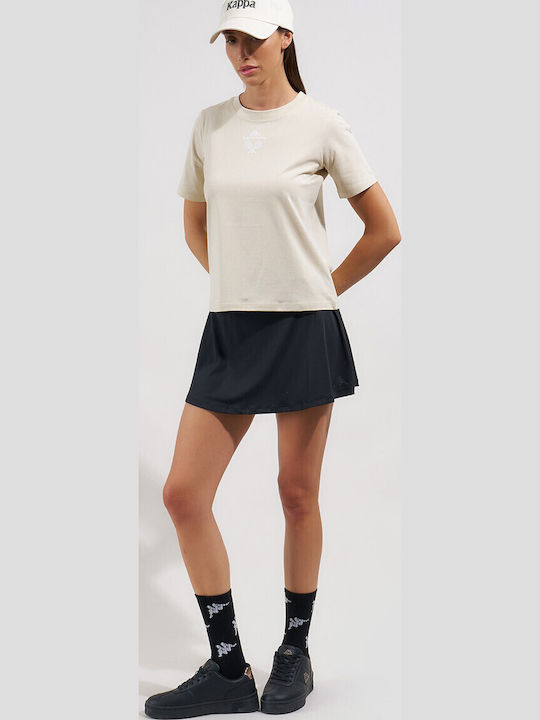 Ideabe Γυναικείο T-shirt Μπεζ
