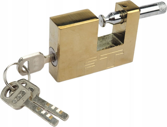 Gold Tools Messing Vorhängeschloss mit Schlüssel 70mm