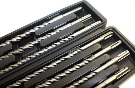 Falon-Tech Σετ 11 Τρυπάνια Καρβιδίου με SDS Plus Στέλεχος για Δομικά Υλικά