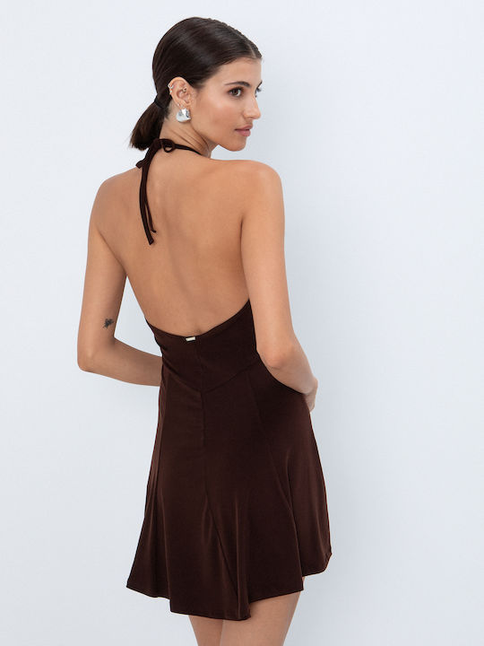 Mini Damenkleid Braun